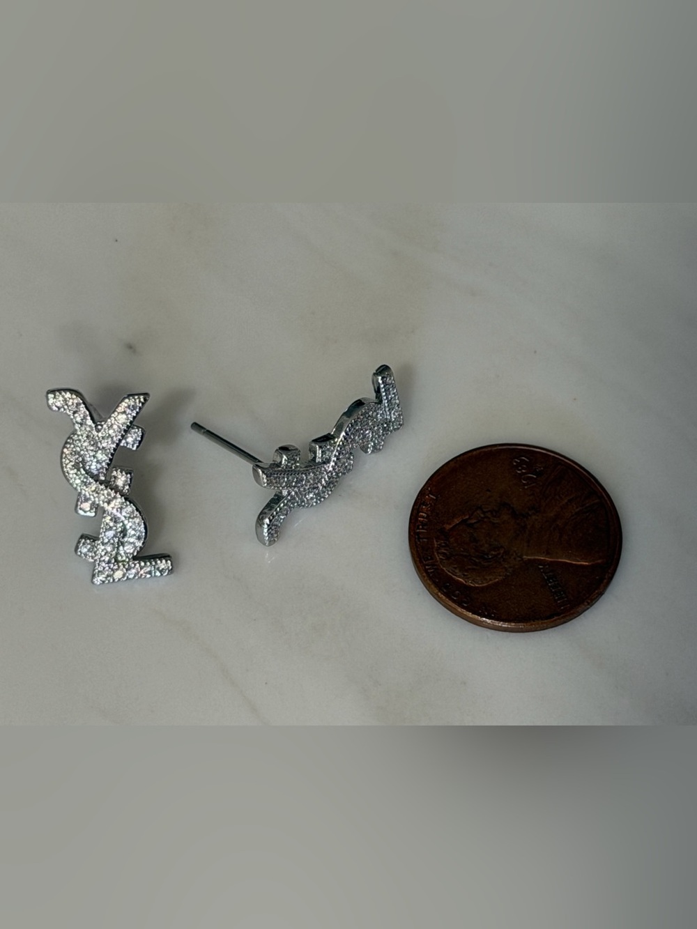 Beautiful Logo Stud Earrings - Silver or Gold